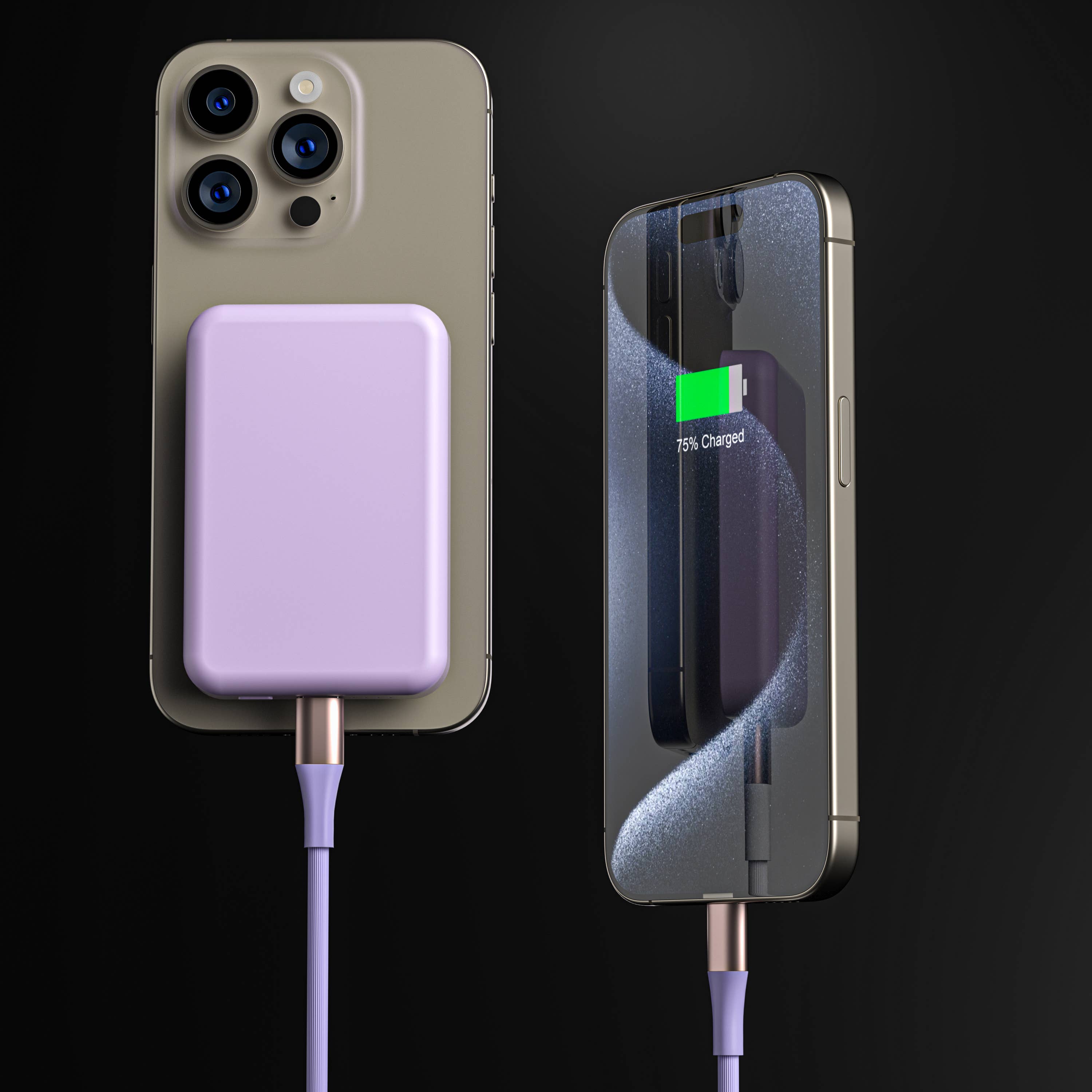 MagSafe 7200mAh Wireless Power Bank – Fast & Portable: Black