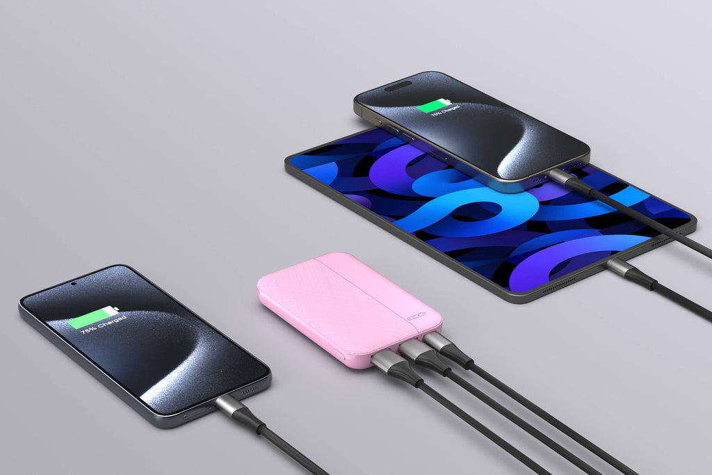 Fast Charging 6600mAh Power Bank | Dual Output | Retail-Pack: Pink