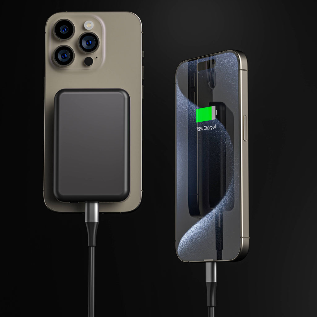 MagSafe 7200mAh Wireless Power Bank – Fast & Portable: Black
