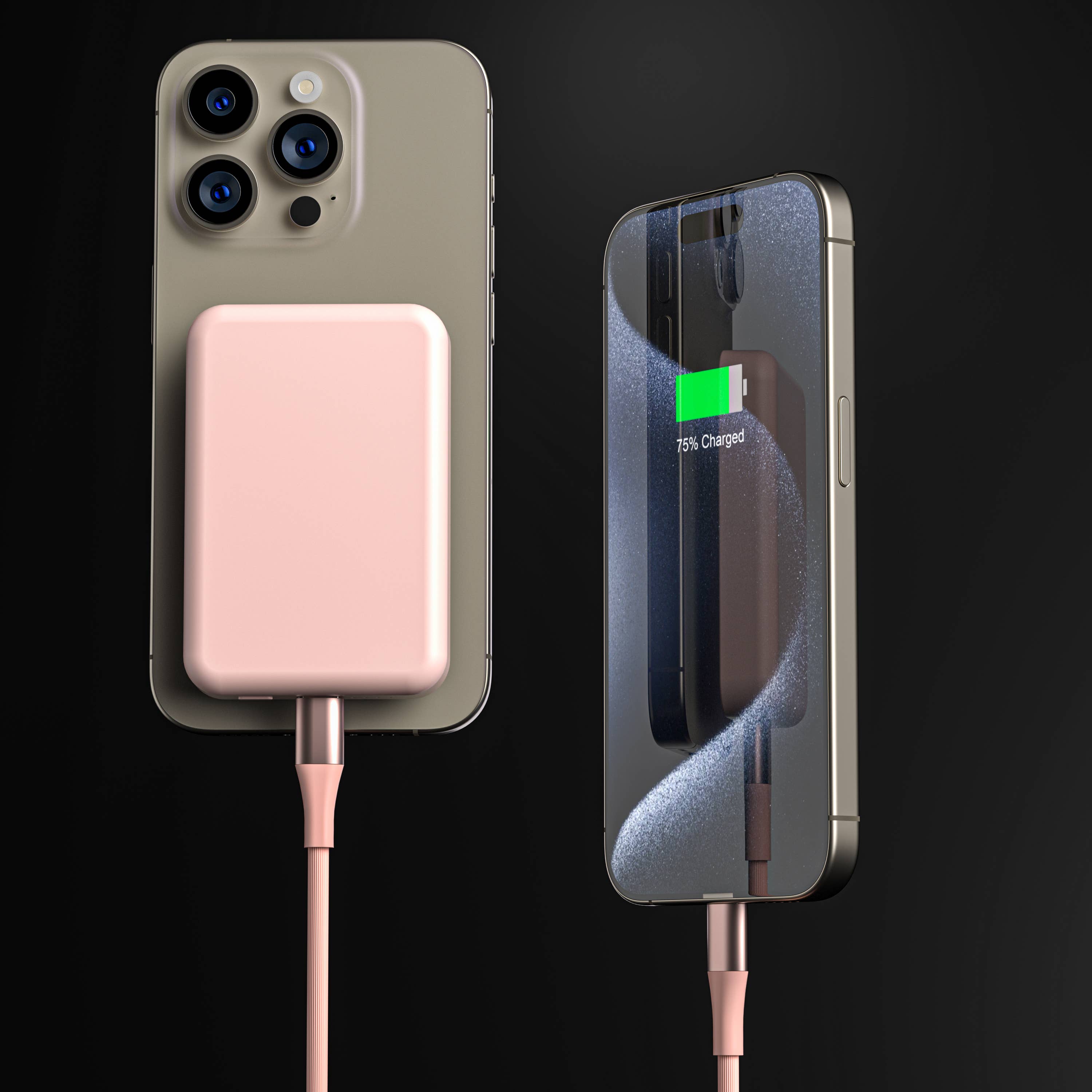 MagSafe 7200mAh Wireless Power Bank – Fast & Portable: Black