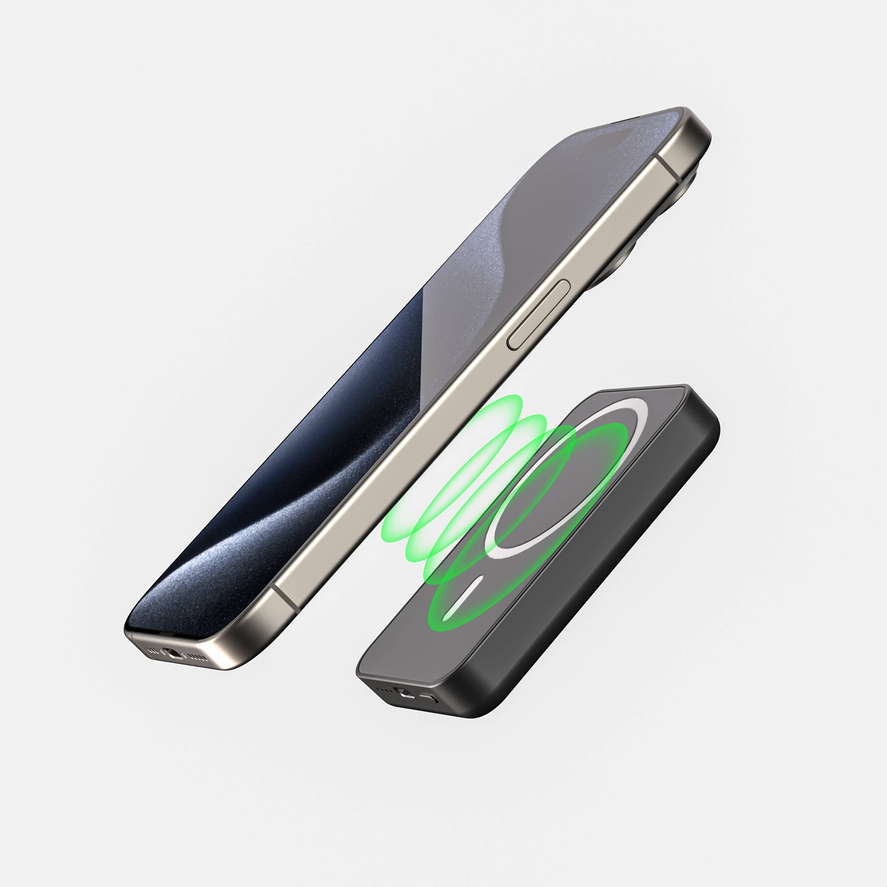 MagSafe 7200mAh Wireless Power Bank – Fast & Portable: Black