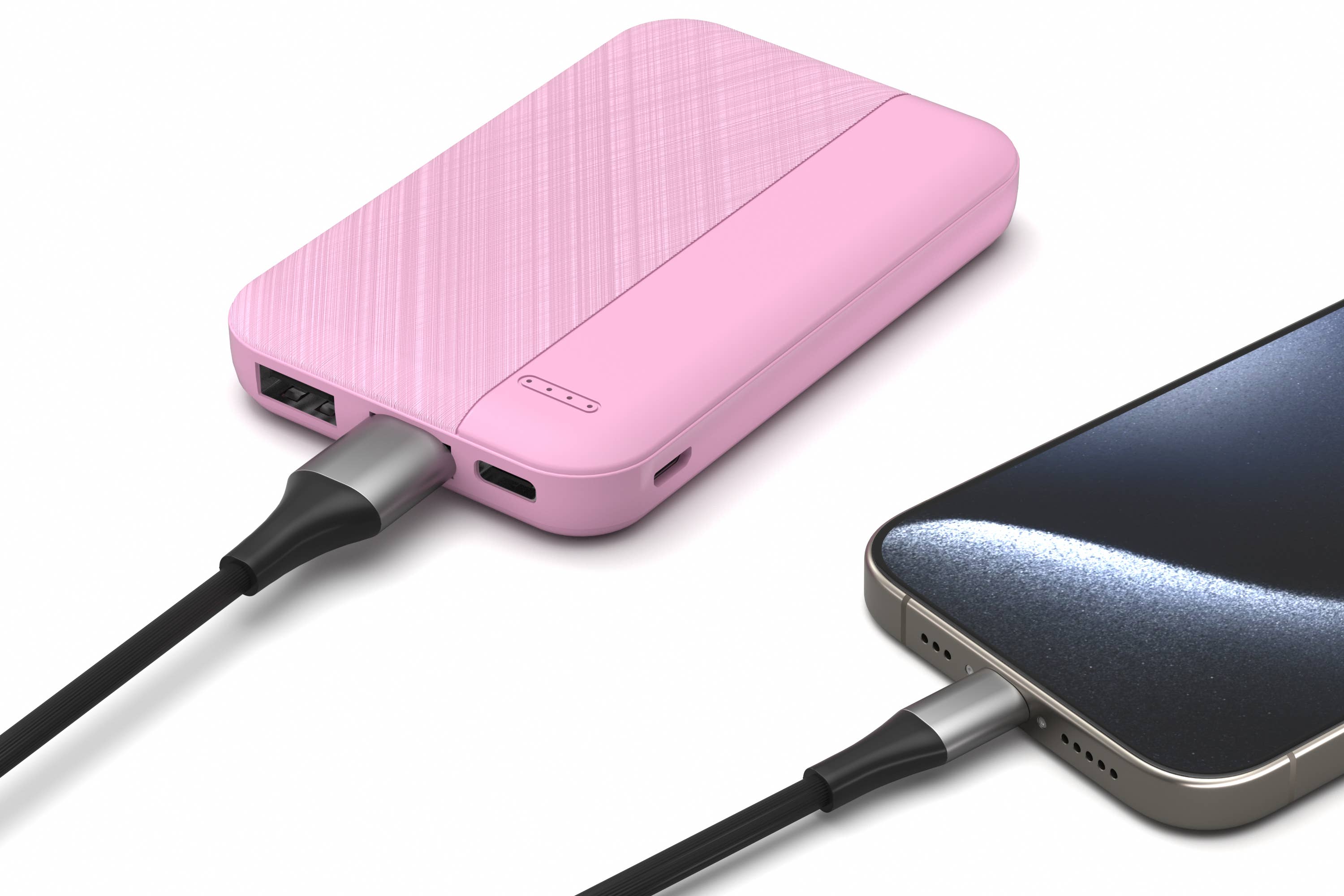 Fast Charging 6600mAh Power Bank | Dual Output | Retail-Pack: Pink