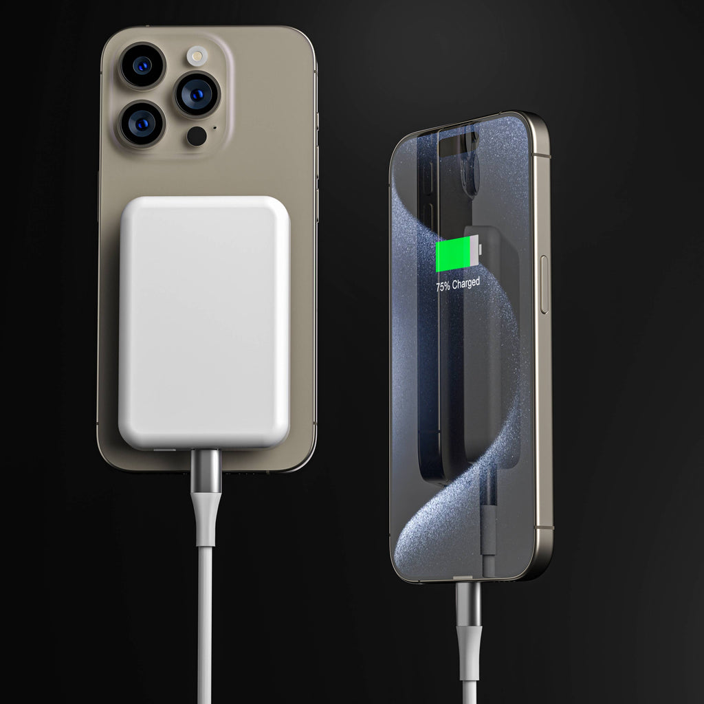 MagSafe 7200mAh Wireless Power Bank – Fast & Portable: Black